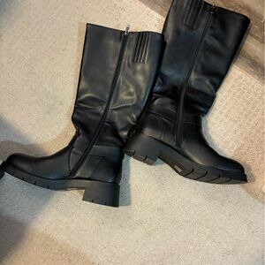 Black Chunky Sole Boots